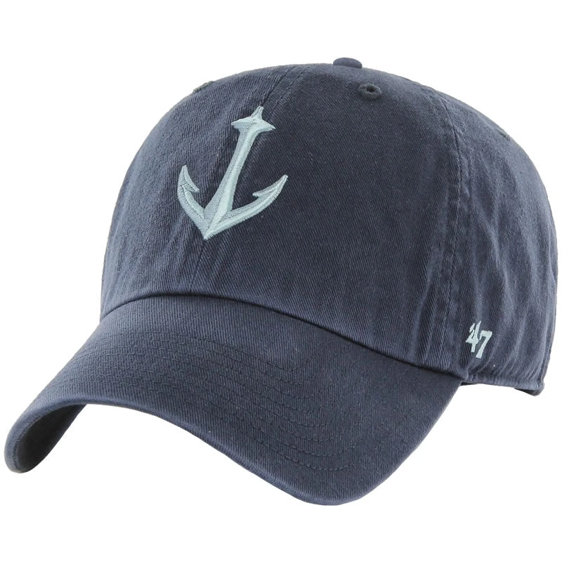 47 Brand Seattle Kraken Clean Up Adjustable Hat '47 BRAND 47 Brand Seattle Kraken Clean Up Adjustable Hat -Hockey Shop 47 Brand Seattle Kraken Clean Up Adjustable Hat Navy 1