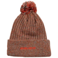 Bauer New Era Team Marl Pom Knit Orange Beanie