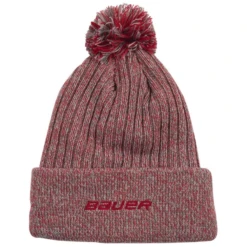 Bauer New Era Team Marl Pom Knit Red Beanie