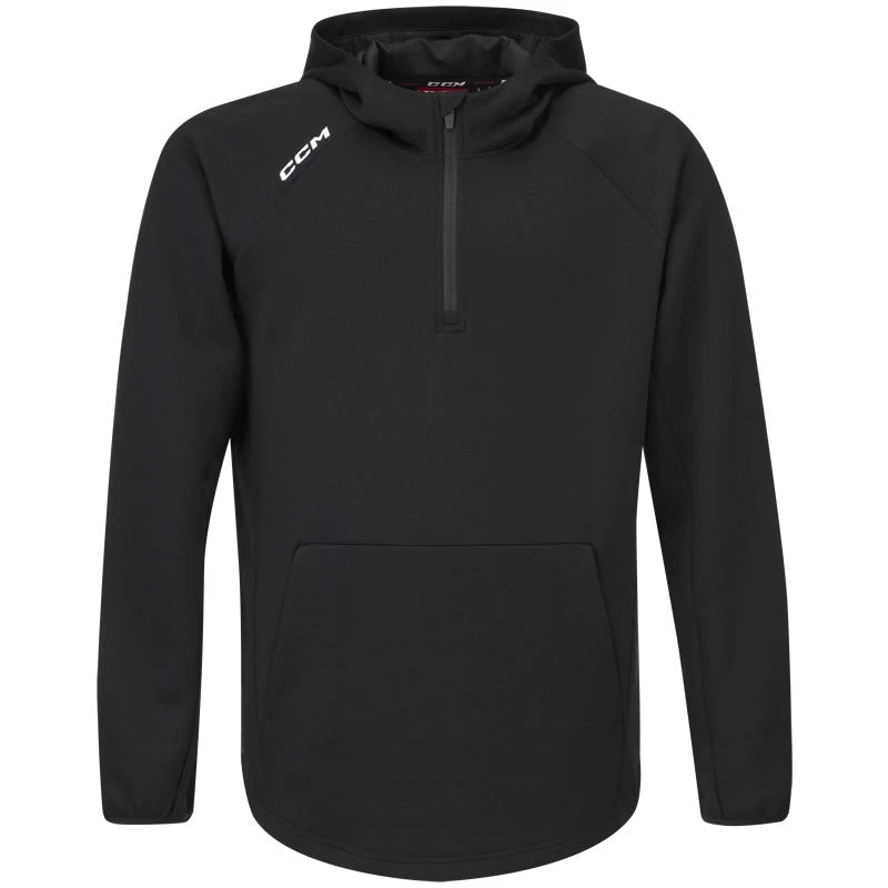 CCM Premium Tech Fleece Black 1/4 Zip Hoodie CCM Premium Tech Fleece Black 1/4 Zip Hoodie -Hockey Shop CCM Premium Tech Fleece Quarter Zip Hoodie Black